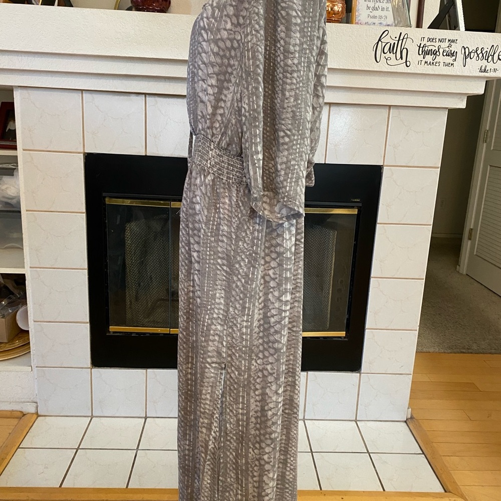 Lascana VENUS swimwear coverup maxi dress Gray White, Size M - Picture 7 of 7